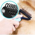 thumbnail image 2 of Peine de aseo, cepillo de aseo para mascotas, rastrillo de doble cara para peine de perro, peine de aseo de gato, para quitar el pelo profundo, el pelo y el ajuste de su animal kaili Sencillez, 2 of 5