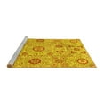 thumbnail image 2 of Ahgly Company Machine Washable Indoor Rectangle Abstract Yellow Modern Area Rugs, 8' x 12', 2 of 4