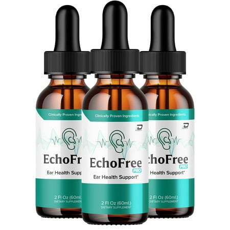 Echo Free Pro Healthy Ear Support Supplement – Echo Free Pro Capsules Ear Ringing Relief, Echo Free Pro for Hearing Support, 3 Pack, 3 Month Supply