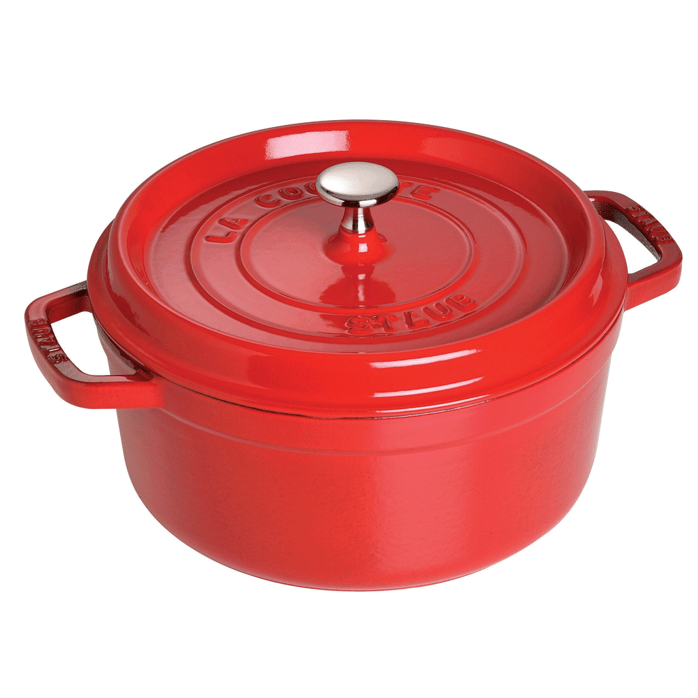 Staub Cast Iron 2.75-qt Round Cocotte - Cherry - Walmart.com - Walmart.com
