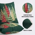thumbnail image 5 of Winter Christmas Pillow Covers 18x18 Inch Set of 2 Brown Blue Xmas Tree Decorative Throw Pillowcases Outdoor Holiday Seasonal Farmhouse Cushion Cases Decor for Sofa Couch Bed, 5 of 6