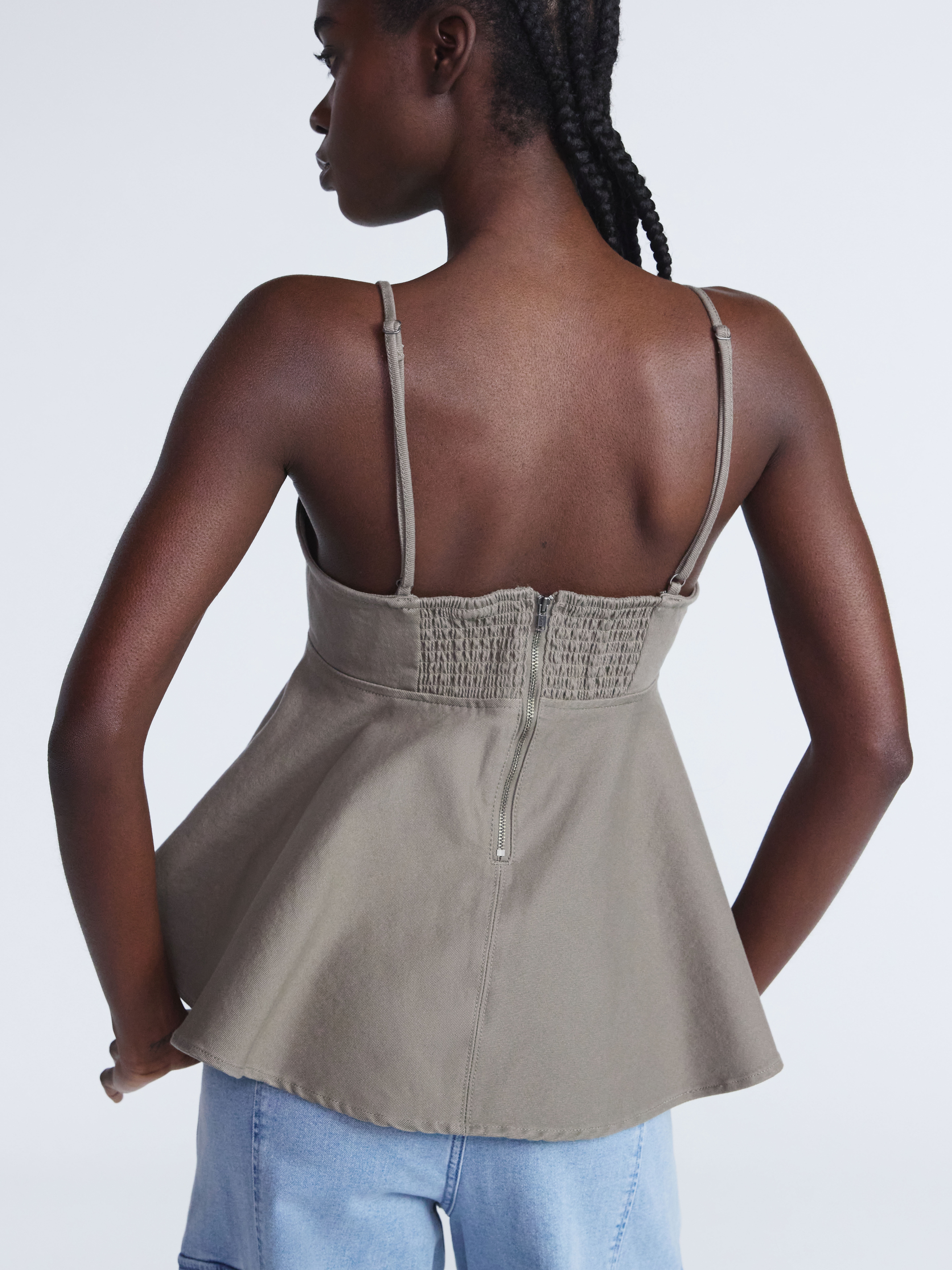 Scoop Women's and Women’s Plus Denim Peplum Top, Sizes XS-4X