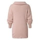 thumbnail image 4 of Gibobby Suéter mujer, Suéter de cuello alto para mujer, de punto trenzado, de color sólido, de punto, para mujer(Rosa,G), 4 of 5