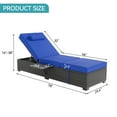 thumbnail image 7 of GAOMON Outdoor Chaise Lounge Chairs Set of 2, Patio Chaise Lounges, Patio Brown Rattan Reclining Chair with Thicken Cushion and Adjustable Backrest, Sunbathing Recliners for Outside Pool Patio, 7 of 7