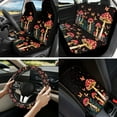 thumbnail image 2 of Jeiento Mushroom Car Seat Cover Full Set, 13 Pcs Auto Interior Accessories Set with Butterfly Steering Wheel Cover, Seatbelt Pads, Armrest Cushion, Coaster, Keychain, Universal Fit for SUV, Truck, 2 of 8