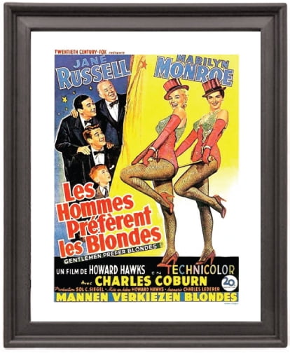 Gentlemen Prefer Blondes 2 Picture Frame 8x10 Inches Poster Print Walmart Com Walmart Com