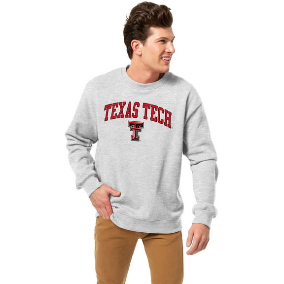 Men's-League Collegiate Wear Heather Gray Texas Tech Red Raiders Essentials 2.0 Pullover Sweatshirt
