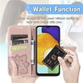 thumbnail image 5 of Compatible with Samsung Galaxy A14 5G Wallet Case for Women, Leather Flip Folio with Kickstand Magnetic and Card Holder Protective Case for Samsung Galaxy A14 5G Butterfly Rose Gold SD, 5 of 5