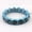 Blue, variant on Rainbow Tile Bead Bracelet Stretchy Gold Miyuki Bracelet Bangles
