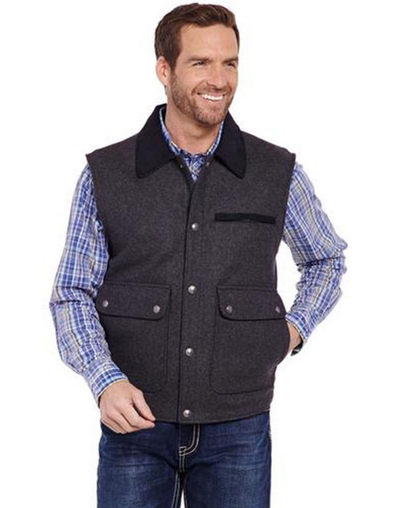 Outerwear Vest Mens Melton Wool 