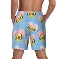thumbnail image 3 of Kdxio Avocado Lovers Print Men'S Swim Trunks With Compression Liner 7 Inch Inseam Quick Dry Swim Shorts, 3 of 7