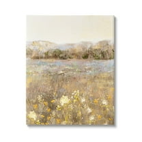 Stupell Industries Yellow Wildflower Blooms Landscape Landscape Painting Gallery Wrapped Canvas Print Wall Art