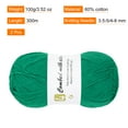 thumbnail image 2 of Uxcell Cotton Yarn, 60% Cotton, 40% Acrylic Soft Knitting Yarn Green for DIY Projects, 2 Pcs, 2 of 7