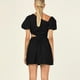 thumbnail image 4 of Vestido mini manga corta Fridja Moda Mujer Sexy Verano Digaonl Collar, 4 of 9