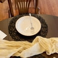 thumbnail image 7 of Paper Braided Round Placemats Natural Non-Slip Heat Resistant Table Mats for Dining Tables Farmhouse Woven Indoor & Outdoor Place mats for Thanksgiving., 7 of 7