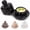 Black Onyx, variant on Radicaln Marble Mini Butter Dish With Lid 4 inches Oceanic Handmade Butter Crock For Spreadable Butter Ideal Butter Crock For Counter With Water French Butter, Crock Pot For Countertop