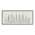 thumbnail image 5 of Kate and Laurel Sylvie Minimalist Evergreen Trees Sketch BW Framed Canvas Wall Art by The Creative Bunch Studio, 18x40 Gray, Minimal Christmas Tree Art for Wall, 5 of 7