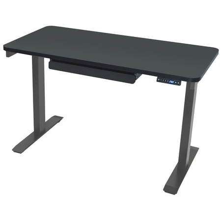 Motionwise Black Electric Height Adjustable Standing Desk, 24?x48", Height Adjustable 28"-48" with 4 pre-set height adjustments and USB Charge Port, Multiple Colors