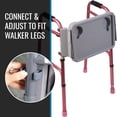thumbnail image 6 of DMI Folding Walker Tray with Two Cup Holders, Snap-On Accessory Tray for Standard Walkers, 16 x 11.8 in, 6 of 9
