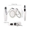thumbnail image 3 of New Classic Retractable Dog Leash 16ft Heavy Duty Reflective Strong Nylon Tape Leash With Anti-Slip Handle For Large Dog Or Cat Up To 110 Lbs (White), 3 of 5