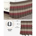 thumbnail image 3 of Brown Red Bed Skirt King Size 16" Drop Geometric Medieval Ruffled Wrap Around Bed Skirts Adjustable Elastic Bedskirt Dust Ruffle for King Size Bed, 3 of 7
