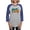 Heather/Blue, variant on - Paws Ans Pep Women's Baseball T Shirt - Womens Baseball Tee