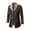 Brown, variant on IWRICH Men's Faux Leather Jacket Thick Faux Fur Shearling Lapel Collar Botton down Long Trench Coats Brown XL