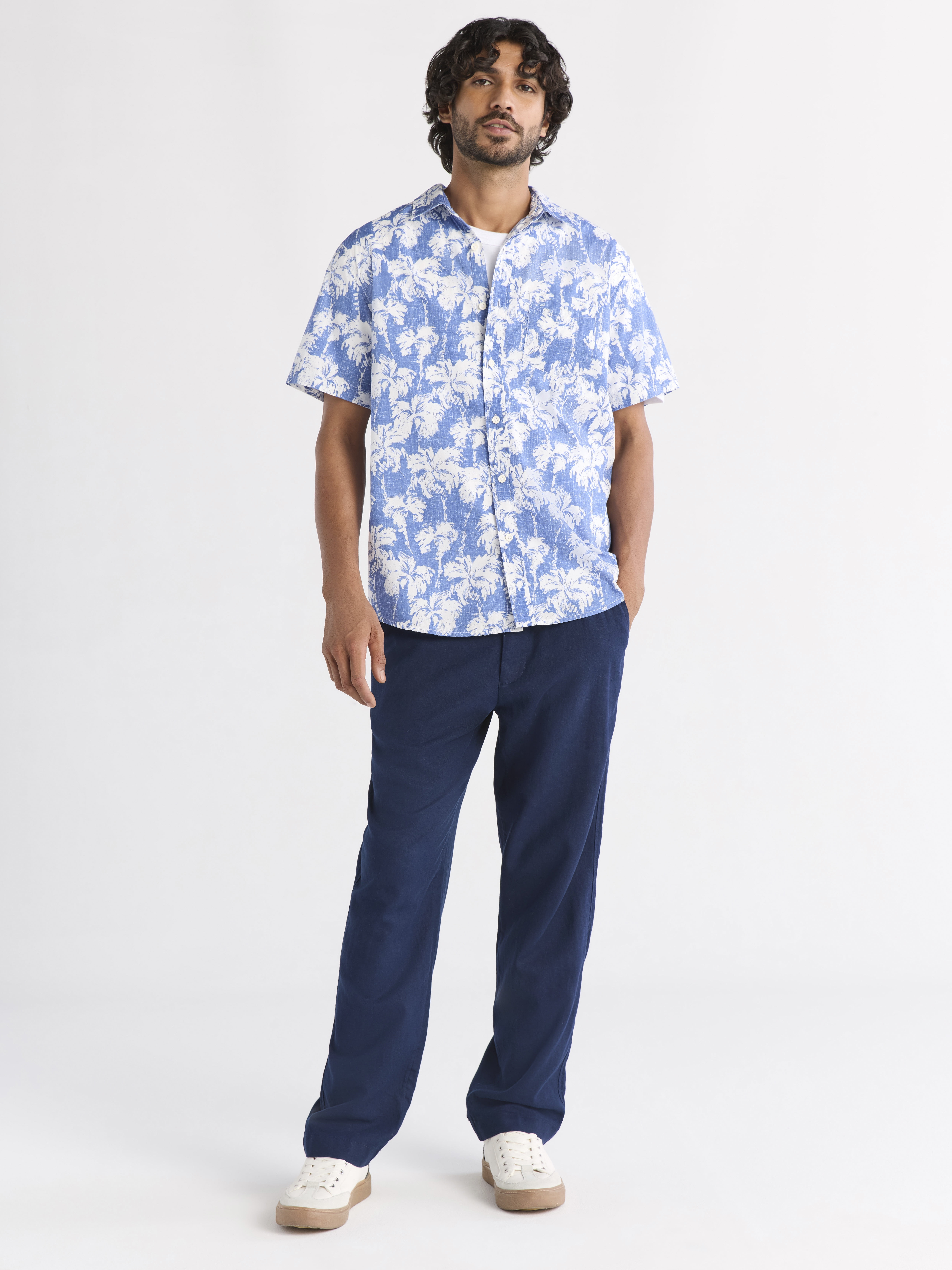 Free Assembly Men's Linen Blend Pants, 31" Inseam, Sizes XS-3XL