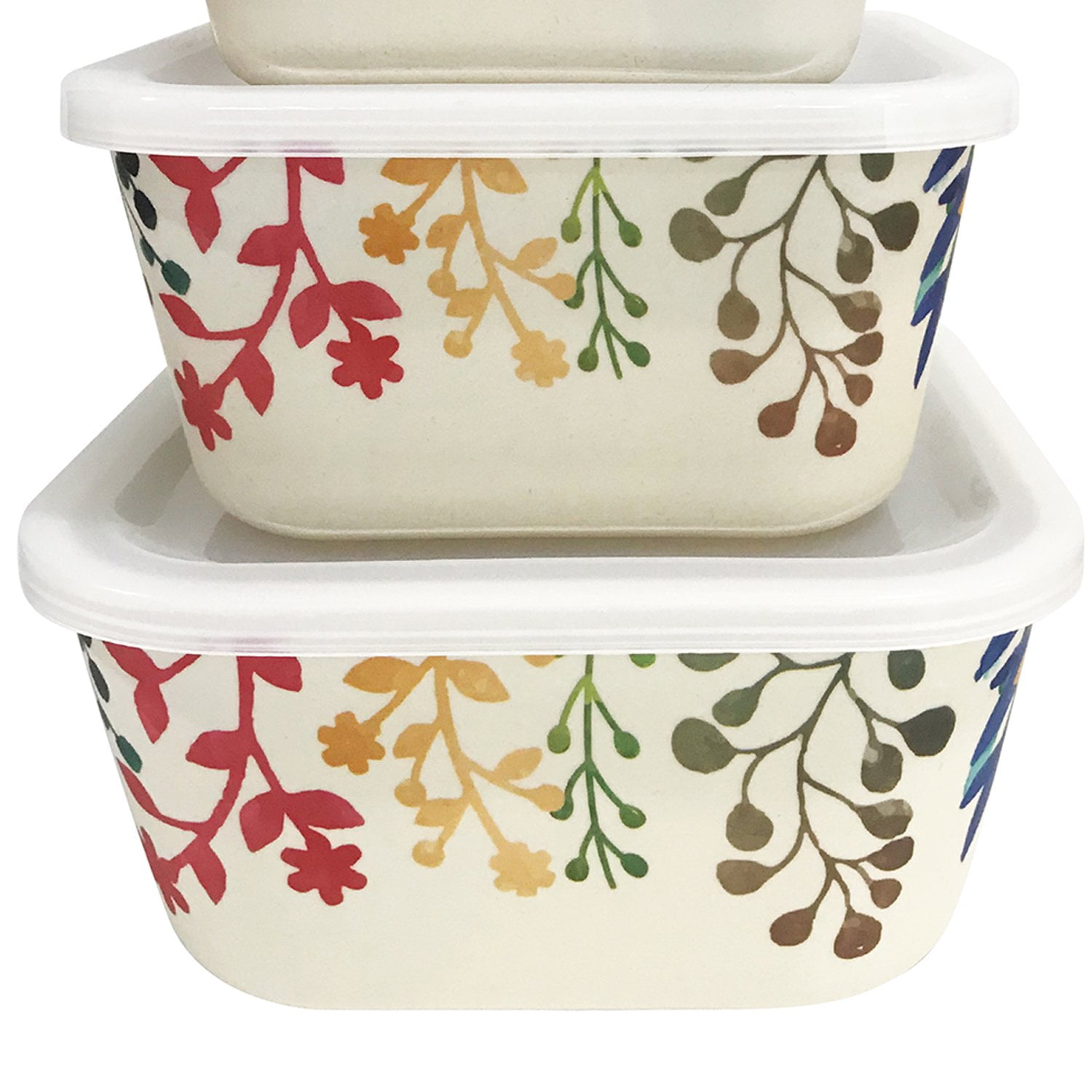California Basics Extra Large Bamboo Food Containers (Multicolored