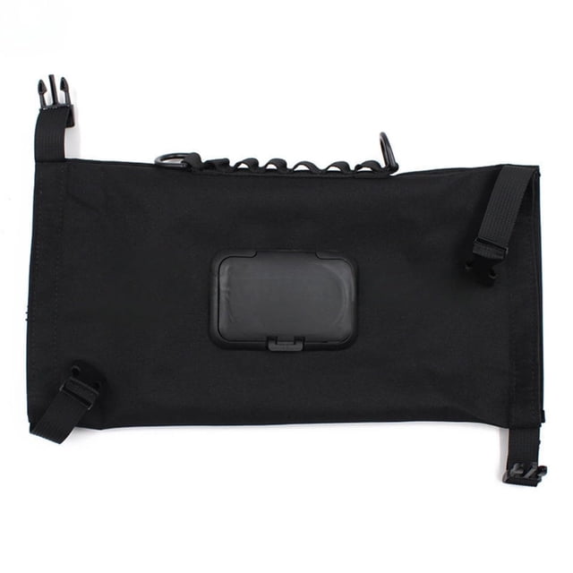 Étui de Voyage pour Lingettes pour Bébé, Étui Distributeur de Lingettes de Voyage et de Camping Imperméable, Boîte de Rangement Réutilisable pour Lingettes Humides Suspendues pour l'Extérieur, Sac d'Essuyage en Toile Portable (Noir)