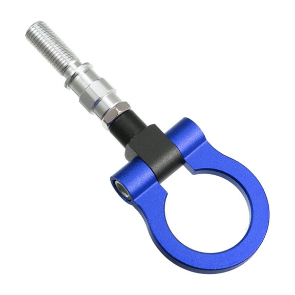 Unique Bargains Blue Aluminum Alloy Round Front Rear Bumper Trailer Ring Eye Towing Hook Screw for Mazda 3 2004-2009