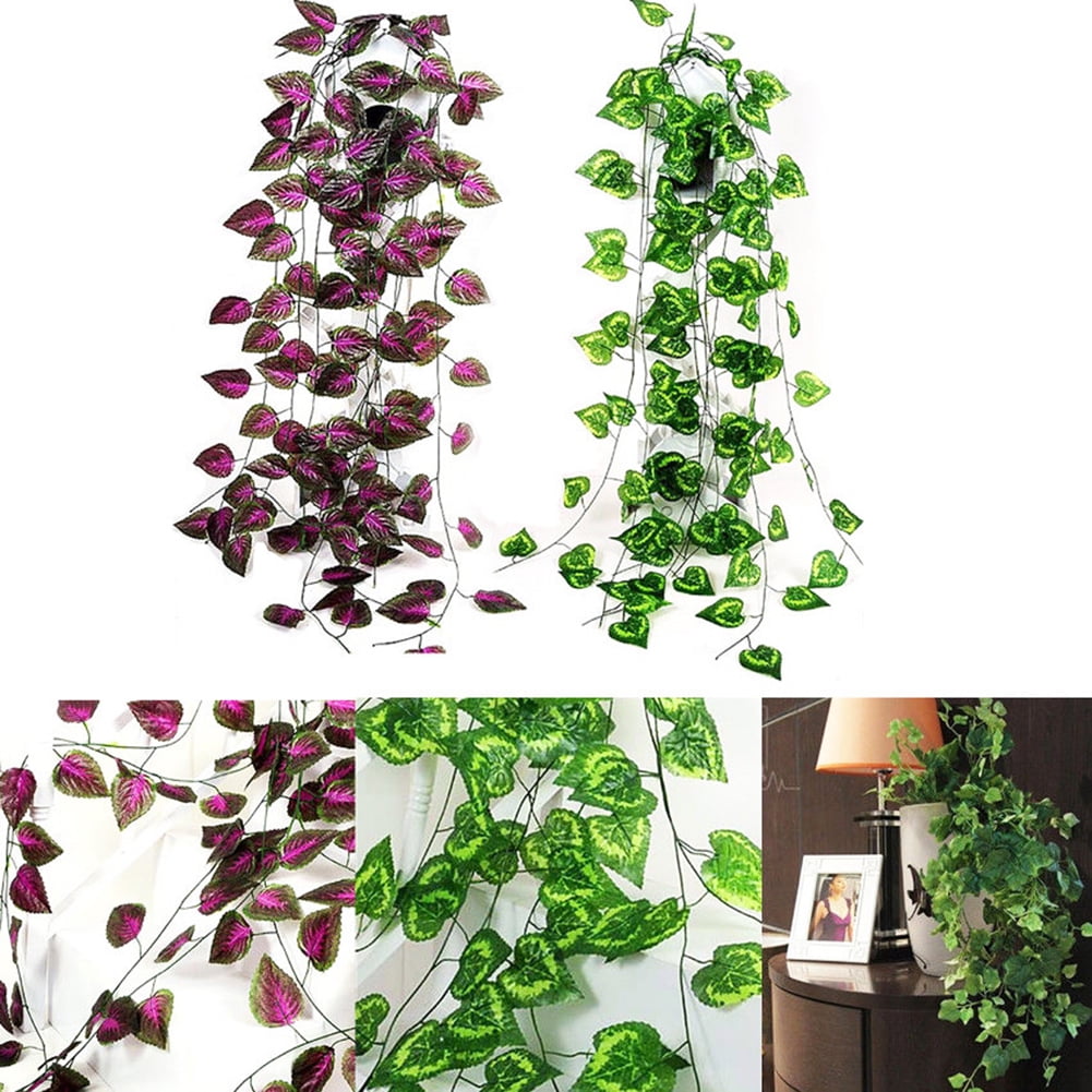 1pc 30inch Artificial Plant Vine Lifelike Foliage Green Leaves Hanging Plant 