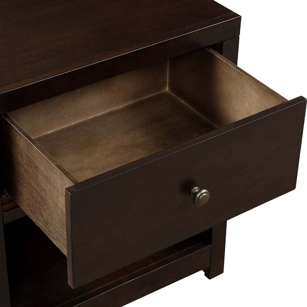 Lowestbest Modern Farmhouse 1-Drawer Nightstand, Solid Wood Nightstand, Side End Table for Home Office, Rich Brown Lowestbest Modern Farmhouse 1-Drawer Nightstand, Solid Wood Nightstand, Side End Table for Home Office, Rich Brown