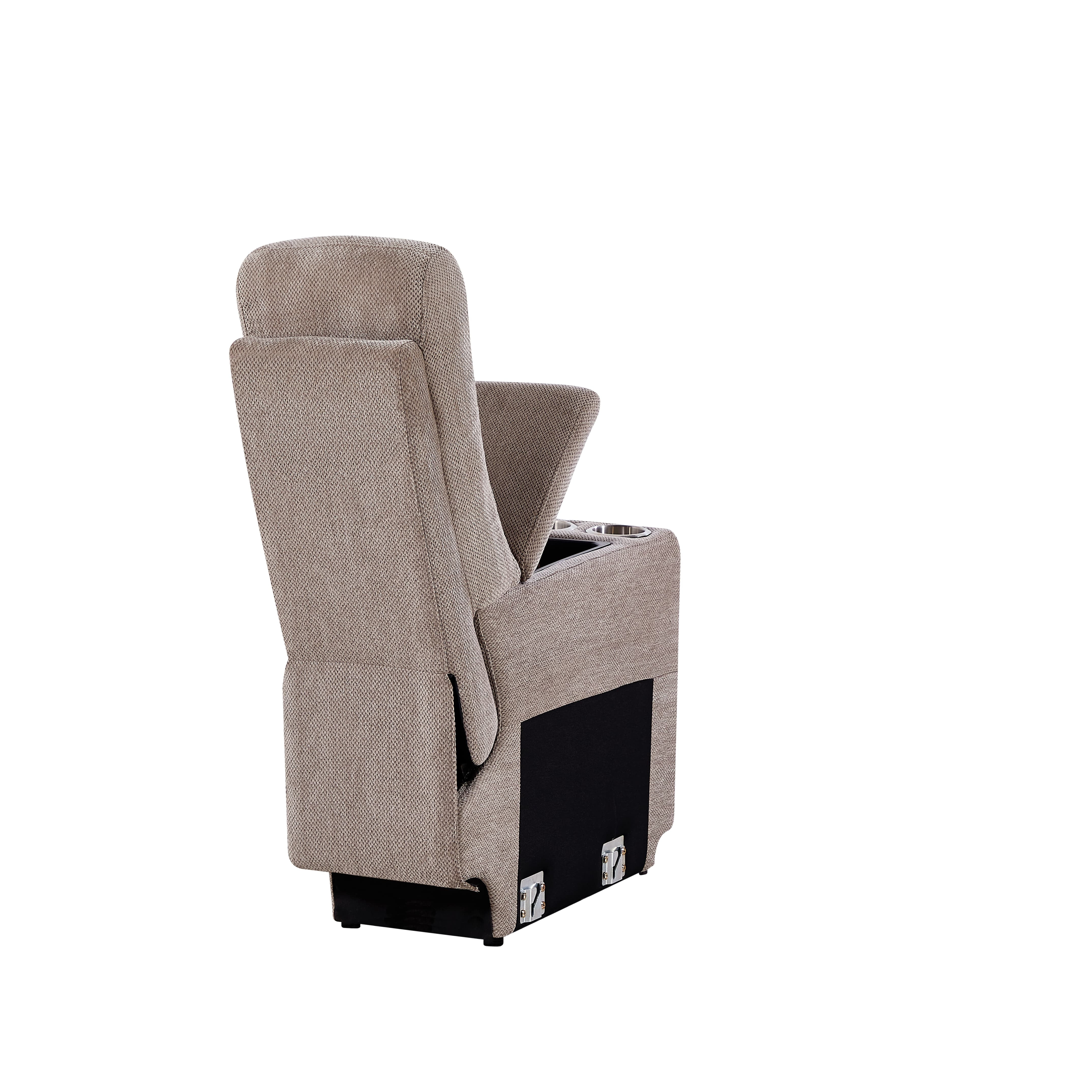 MAYEERTY Home Classic Power Recliner with Soft Fabric,Beige