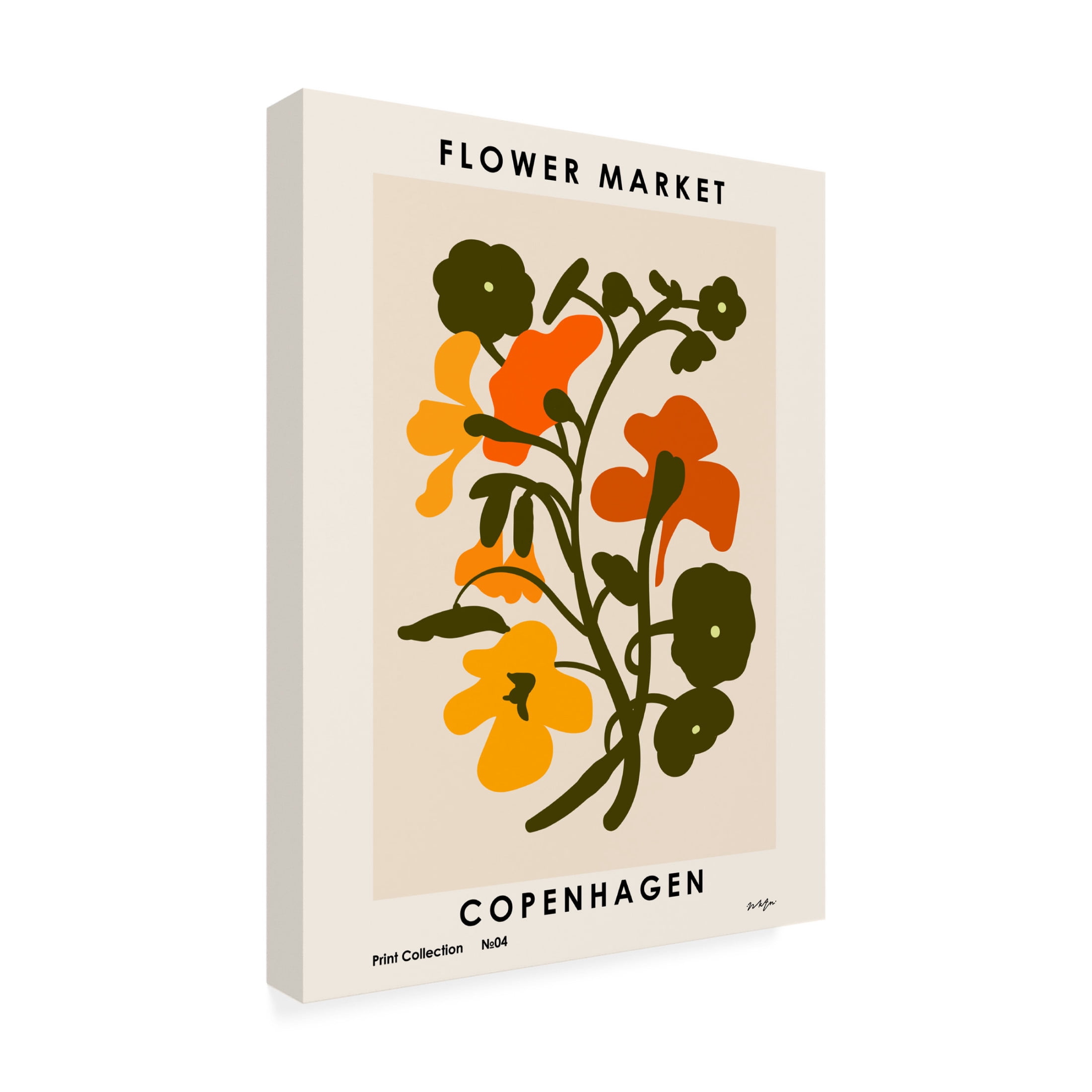 Trademark Fine Art NKTN  Flower Market. Copenhagen Canvas Wall Art