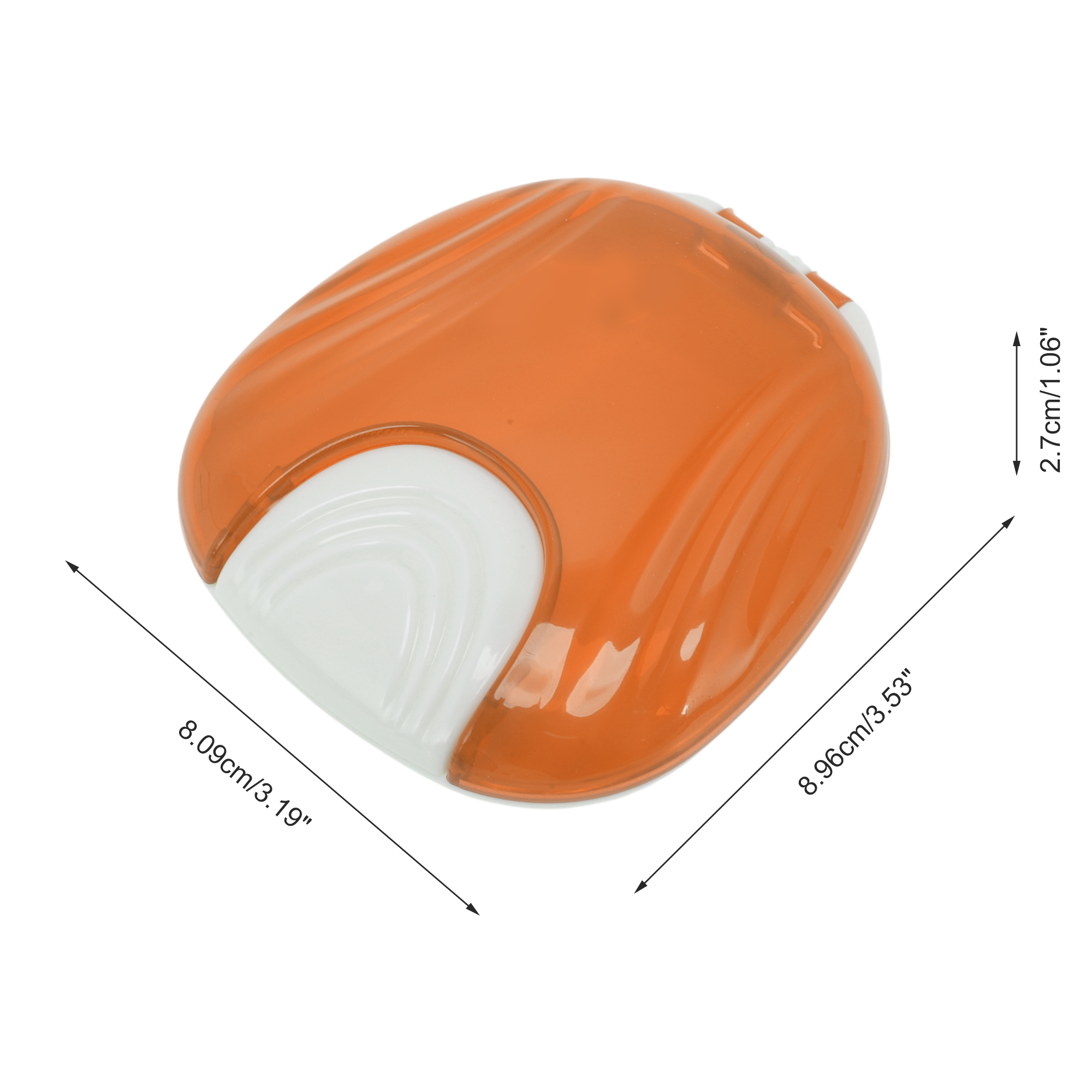 Unique Bargains Shell-shaped Braces Box 1 Pc White, Orange