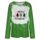 thumbnail image 4 of Ichuanyi liquidación de moda mujer cuello en v camiseta de manga larga en otoño impresión navideña blusa suelta tops ICHUANYI WER202308240332, 4 of 6