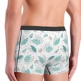 thumbnail image 3 of KLL Leaf Print Green Men's Cotton Boxer Briefs Underwear-Small, 3 of 8