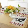 thumbnail image 4 of Ambesonne Fashion Place Mats Set of 4, Modern Woman in Coat, Standard Size, Black Red, 4 of 6