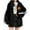 Black, variant on Winter Outfits Women's Fashion Casual Fleecing Hooded Sweatshirts Floral Printing Workout Outfits on Clearance