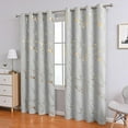 thumbnail image 3 of Blackout Curtains 102 inch Length 2 Panels Set Marble Designs Printed Drapes Thermal Curtains for Bedroom with Black Liner Sound Proof Curtains, Gray,40 Inch Wid, 3 of 9