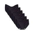 thumbnail image 6 of Buankoxy Women's Invisible Seamless Hipster Panties Mid-Rise No Show Laser Cut Underwear 6 Pack,Black,Size 5, 6 of 7