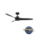 thumbnail image 5 of Hunter 52 inch Outdoor or Indoor Ceiling Fan No Light - Black Ceiling Fan without Light, For Patio, Porch, Garage, or Living Room, Standard Mount, 3 Blades, Wall Control - Mosley 52616, Matte Black, 5 of 17