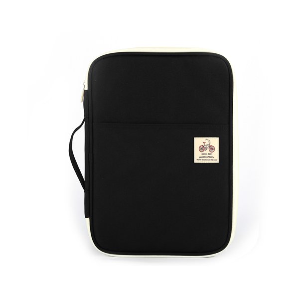 Sonducket Bolsa de papel para archivos A4 para oficina en casa, carpeta de tela Oxford para documentos de sala de reuniones, bolsa con cierre de Bolsas de mensajero y de hombro Negro Sonducket AP018774-02