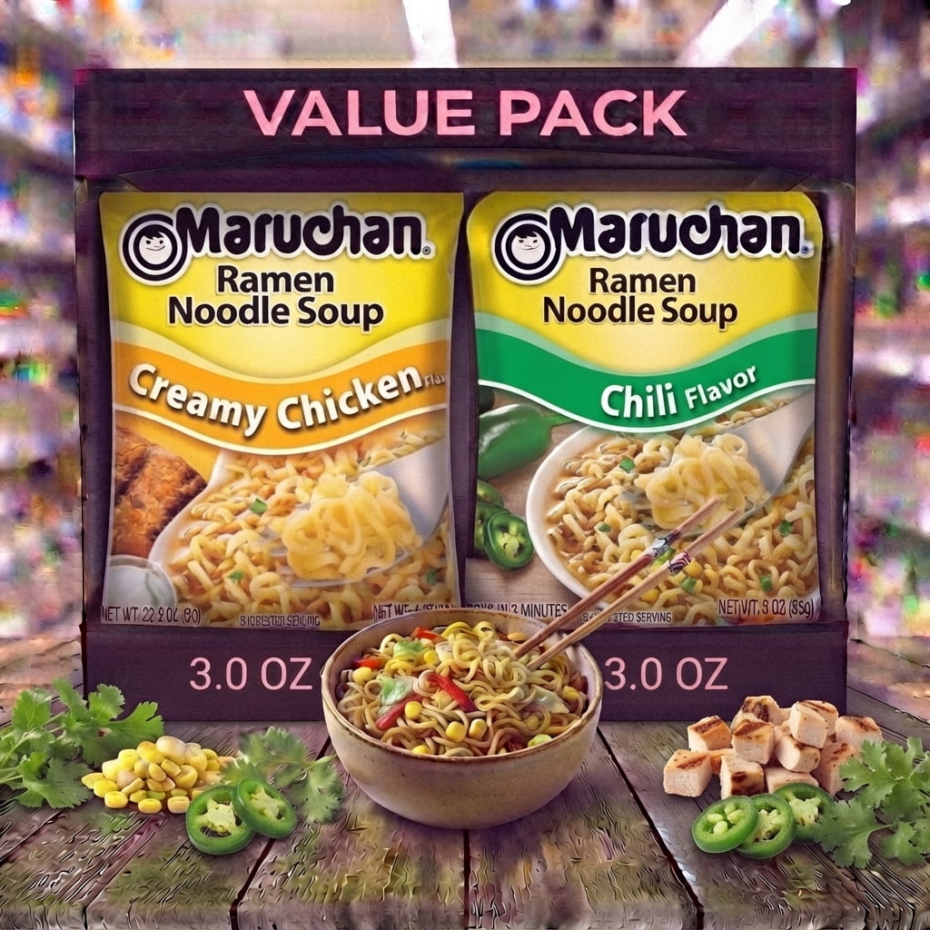 Maruchan Ramen Instant Cup Noodles 24 Count - 12 Chicken Flavor