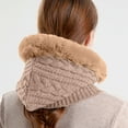 thumbnail image 6 of iHPH7 Neck Warmer Windproof Scarf Hats Gorros De Frio Para Mujeres Hat and Scarf Set for Women Hat with Scarf Attached Hooded Scarf for Women Winter Accessories for Women D One Size, 6 of 6