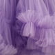 thumbnail image 4 of Falda midi acampanada de cintura alta con capas para mujer - Talla única, 64 cm de cintura, 92 cm de largo, elegante para fiestas, galas y eventos formales, 4 of 4