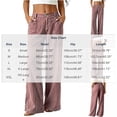 thumbnail image 2 of ClodeEU Women's Striped High Waist Wide Leg Linen Pants,Casual Loose Trousers with Pockets ,Women's Plus XXL, 2 of 7