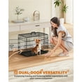 thumbnail image 4 of Alden Design 24 Inch Divider Dog Kennal with Slide Out Tray, Black, 4 of 7
