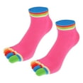 thumbnail image 7 of 4 Pairs Full Finger Toe Socks Men Women Non Slip Sticky Five Toe Socks for Sport Daily Fit Mutlicolor Rose Red, 7 of 7